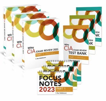 Paperback Wiley CIA 2023: Exam Review + Focus Notes + Test Bank Complete Set (2-Year Access) Book