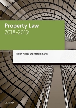 Paperback Property Law 2018-2019 Book