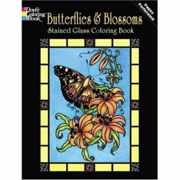 Paperback Butterflies & Blossoms Stained Glass Coloring Book