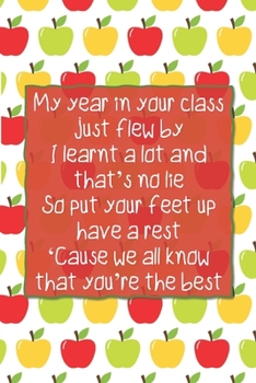 Thank You Teacher Appreciation Journal: A Blank Lined Mind Map Notebook, Perfect For Co-Teacher Gifts For Women And Men With An Original Rhyming Poem ... Designed Green, Red & Yellow Apple Cover