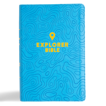 CSB Explorer Bible for Kids, Sky Blue LeatherTouch, Red Letter, Full-Color Design, Photos, Illustrations, Charts, Videos, Activities, Easy-to-Read Bible Serif Type