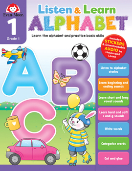 Paperback Alphabet, Grade1 Workbook: Listen and Learn Audio Workbook, Phonics and Word Families Book