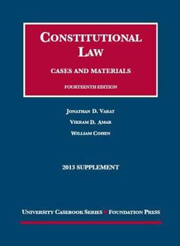 Paperback Constitutional Law: Cases and Materials, 14th, 2013 Supplement Book