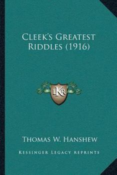 Cleek's Greatest Riddles