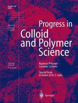 Paperback Aqueous Polymer -- Cosolute Systems: Special Issue in Honor of Dr. Shuji Saito Book