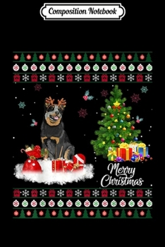 Paperback Composition Notebook: Australian Cattle Dog Funny Reindeer Christmas Moon Santa Journal/Notebook Blank Lined Ruled 6x9 100 Pages Book