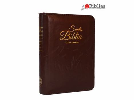 Imitation Leather Santa Biblia RVR60 Tamaño Bolsillo 9 pts Color Café con Índice y Zipper, Imitación Piel [Spanish] Book