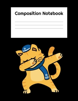 Paperback Composition Notebook: Hanukcats Notebook School Journal Diary - Hanukkah Jewish Festival Of Lights - Gifts Kids Children December Holiday- M Book