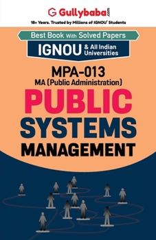 Paperback MPA-013 Public Systems Management Book