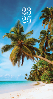 Calendar Tropical Beach Academic July 2023 - June 2025 3.5 X 6.5 2-Year Pocket Planner Book