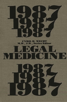 Hardcover Legal Medicine 1987 Book