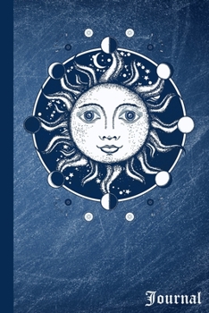 Journal: Vintage Blue Moon Phase Notebook Journal| A Celestial Journal with Cool Moon Phases Cover Design|6x9|100 Wide Ruled Pages| Soft Matte Cover| ... for Moon Lovers, Astrologers, and Star Gazers