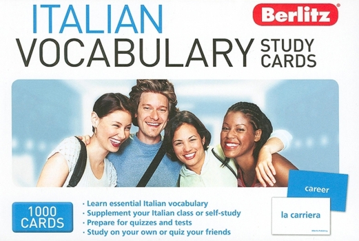 Paperback Italian Vocabulary Study Cards Book