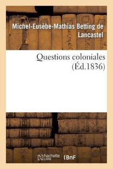 Paperback Questions Coloniales [French] Book