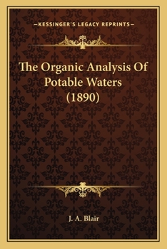 The Organic Analysis of Potable Waters