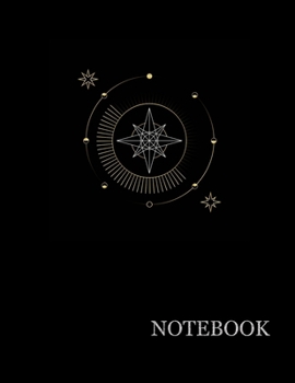 Paperback Brilliant Golden Star Black Notebook- Brilliant Golden Star Black Notebook Grid Sturdy High Quality Premium White Paper 8.5x11 100 pages- Notebook For Book