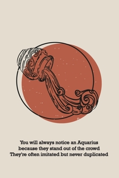 Paperback Aquarius Notebook: Astrology Journal, Horoscope Lined Notebook / Journal Gift, 120 Pages, 6x9, Soft Cover, Matte Finish Book