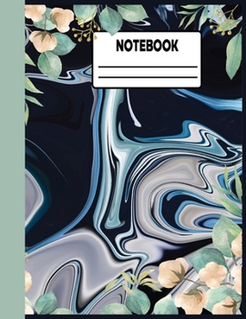 Notebook: White Grey Marble College Ruled Blank Lined Cute Notebooks for Girls Teens Kids School Students and Teachers Writing Notes Journal