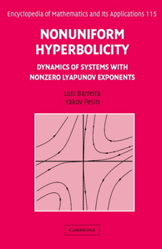 Hardcover Nonuniform Hyperbolicity: Dynamics of Systems with Nonzero Lyapunov Exponents Book