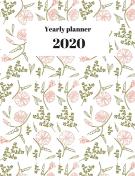 Paperback 2020 Yearly planner: nature themed calendar & organizer - 148 pages, 8,5" x 11" (version 3) Book