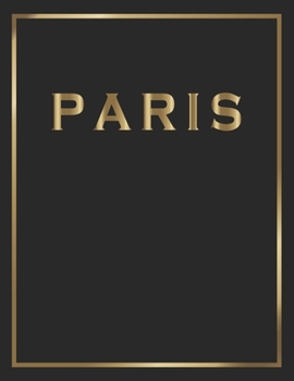 Paperback Paris: Gold and Black Decorative Book - Perfect for Coffee Tables, End Tables, Bookshelves, Interior Design & Home Staging Ad Book