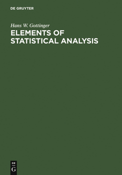 Hardcover Elements of Statistical Analysis [German] Book
