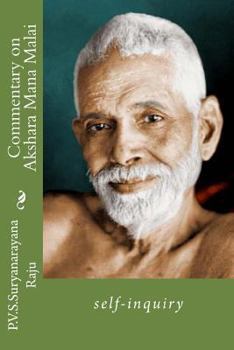 Paperback Commentary on Akshara Mana Malai: self-inquiry Book