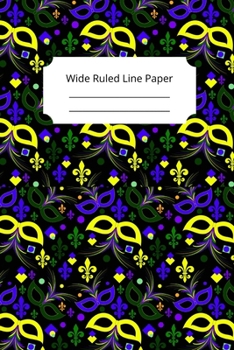 Paperback Mardi Gras Art Theme Notebook Book