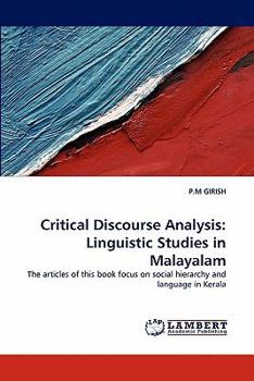 Paperback Critical Discourse Analysis: Linguistic Studies in Malayalam Book