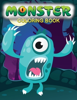 Paperback Monster Coloring Book: Volume 1 [Large Print] Book