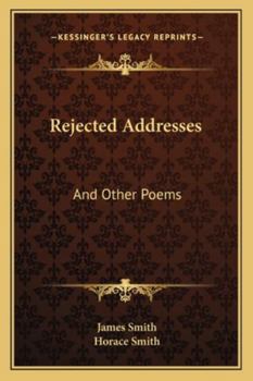 Paperback Rejected Addresses: And Other Poems Book