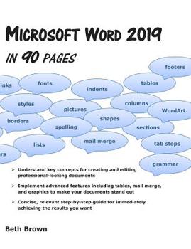 Paperback Microsoft Word 2019 In 90 Pages Book