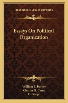 Paperback Essays On Political Organization Book