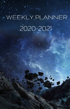 Paperback Weekly Planner 2020-2021: Star Gazing and Planet Galaxy Watcher Book