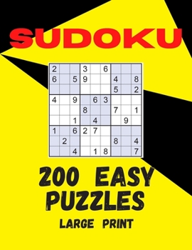 Paperback Sudoku: 200 Easy Puzzles Large Print: Puzzle Book With Solutions Included Numbers Activity Book For Adults Seniors Sudoku Gift For Beginners Book