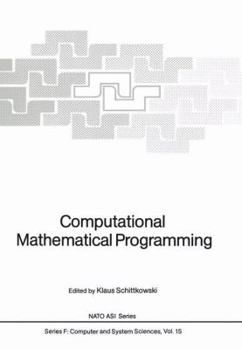 Paperback Computational Mathematical Programming Book