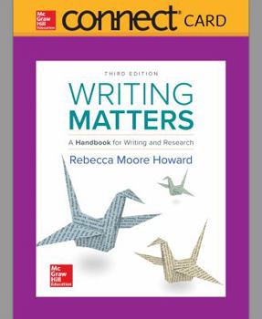 Printed Access Code Connect Composition Access Card for Writing Matters 3e Tabbed Book