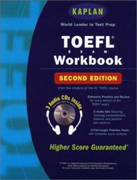 Paperback Kaplan TOEFL Workbook with 3 Audio CDs, Second Edition Book