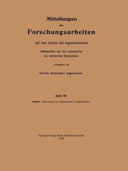 Paperback Untersuchung Des Arbeitsprozesses Im Fahrzeugmotor [German] Book
