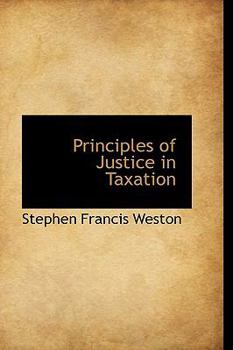 Paperback Principles of Justice in Taxation Book