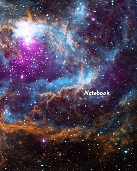 Paperback Notebook: Milky Way Nebula Design Notebook, Journal Book