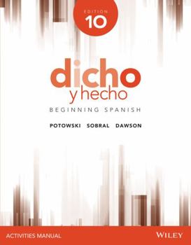 Paperback Dicho Y Heco: Beginning Spanish [Spanish] Book