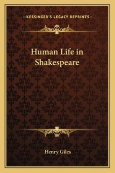 Paperback Human Life in Shakespeare Book