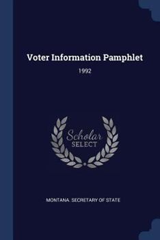 Paperback Voter Information Pamphlet: 1992 Book