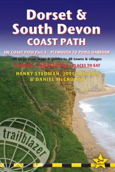 Paperback Dorset & South Devon Coast Path: (Sw Coast Path Part 3) - Includes 97 Large-Scale Walking Maps & Guides to 48 Towns and Villages - Planning, Places to Book