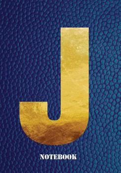 Paperback J Notebook: Letter 'j' Notebook, Composition, Exercise or Log Study Book - Blue Cover Book