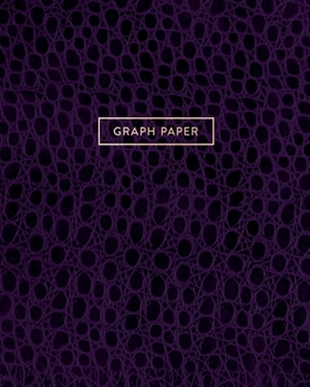 Graph Paper: Executive Style Composition Notebook - Deep Purple Alligator Skin Leather Style, Softcover | 8 x 10 - 100 pages (Office Essentials)