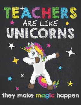 Paperback Teacher Life: Teacher Dabbing Unicorn School Professor Girl Composition Notebook College Students Wide Ruled Line Paper 8.5x11 Teach Book