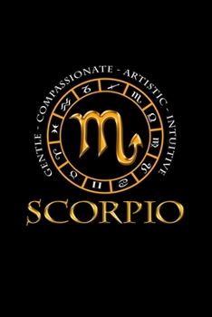 Scorpio gentile compassionate artistic: 6x9 Scorpio | blank with numbers paper | notebook | notes