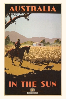 Paperback Vintage Journal Australia Sheep Travel Poster Book